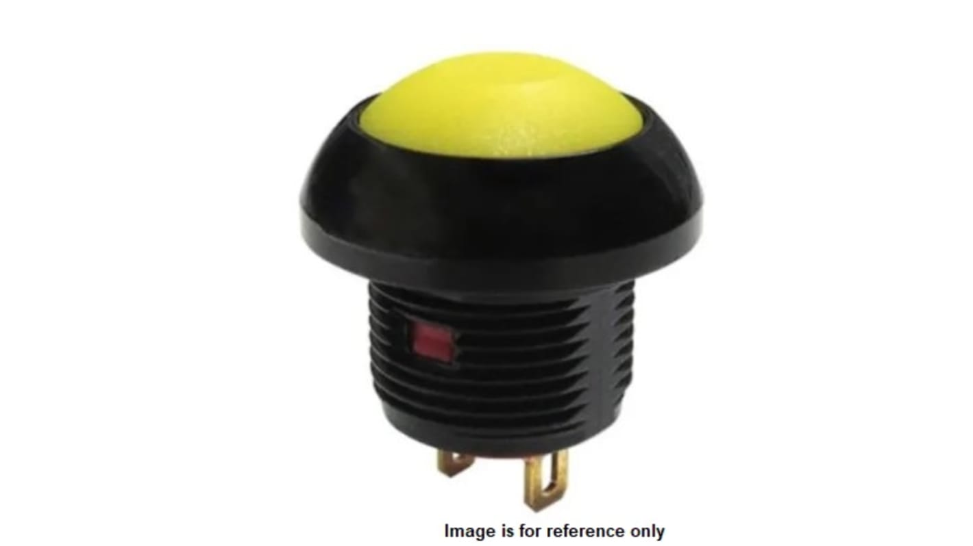 RS PRO Push Button Switch, Momentary, Panel Mount, 13.6mm Cutout, SPST, 50V dc / 250V ac, IP67