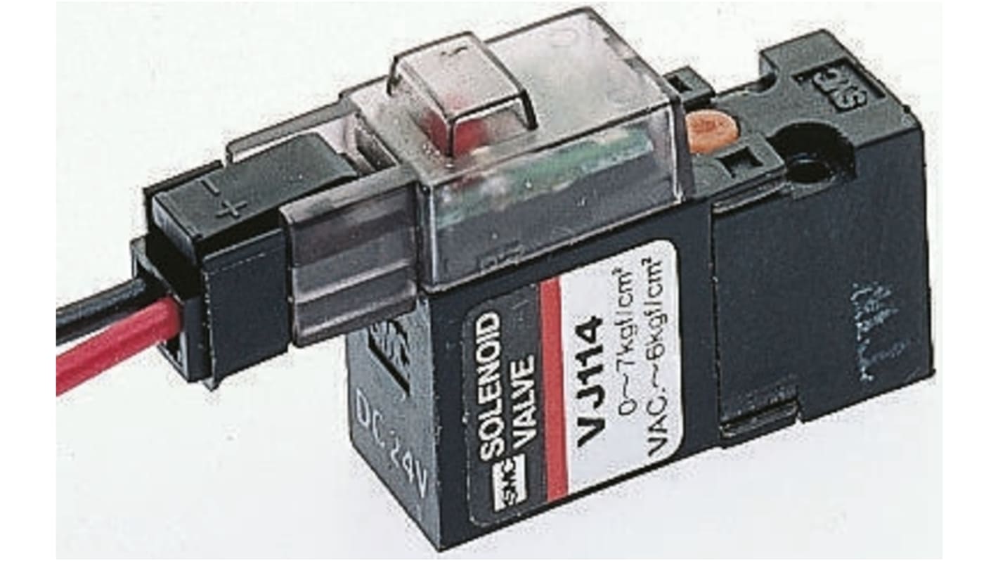 Electroválvula neumática SMC, Serie NVJ100, Función 3/2, Solenoide/Resorte, Colector