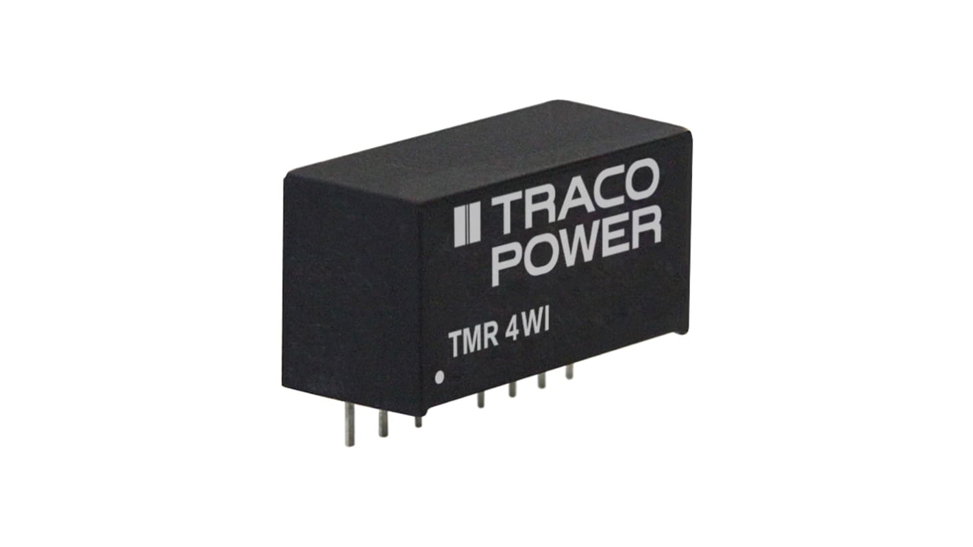 TRACOPOWER TMR DC-DC Converter, 5V dc/ 800mA Output, 9 → 36 V dc Input, 4W, Through Hole, +85°C Max Temp -40°C