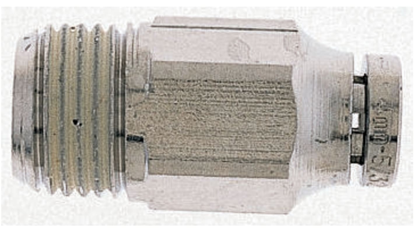 Norgren PNEUFIT Series Straight Threaded Adaptor, R 1/4 Male to Push In 5 mm, Threaded-to-Tube Connection Style