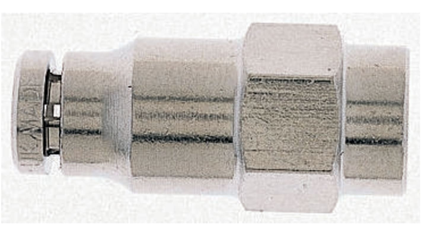 Norgren PNEUFIT Series Straight Threaded Adaptor, G 1/8 Female to Push In 4 mm, Threaded-to-Tube Connection Style