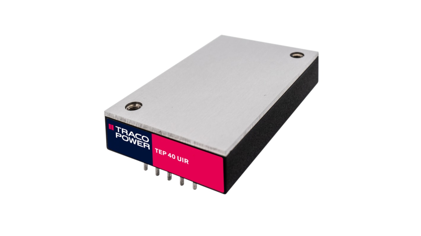 TRACOPOWER TEP 40UIR DC-DC Converter, 5V dc/ 8A Output, 9 → 75 V dc Input, 40W, Through Hole, +85°C Max Temp