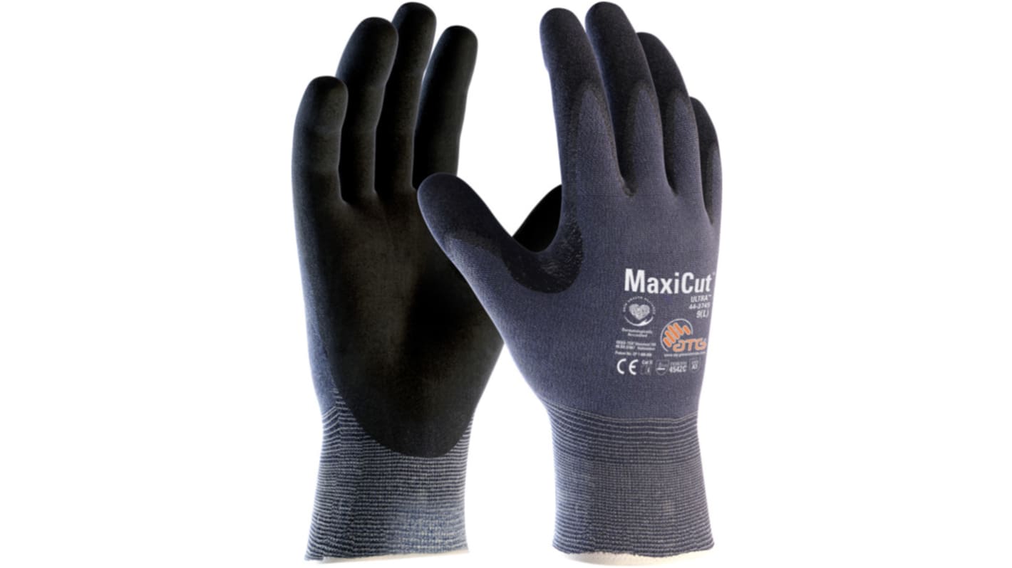 Gants ATG MaxiCut taille 7, S, Résistant aux coupures, 1Paire, Bleu