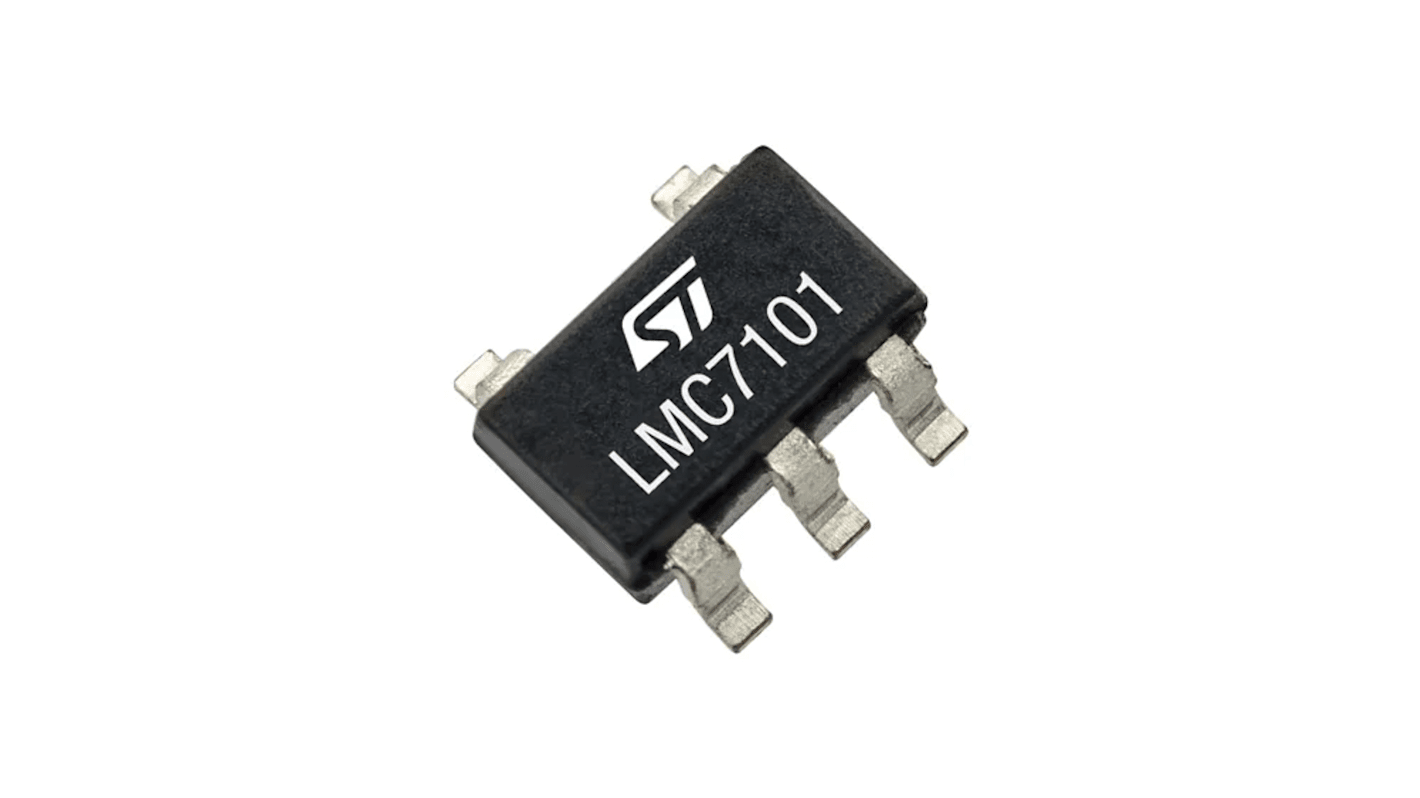 LMC7101ILT STMicroelectronics, Op Amp, 900kHz 10 MHz, 16 V, 5-Pin SOT-23