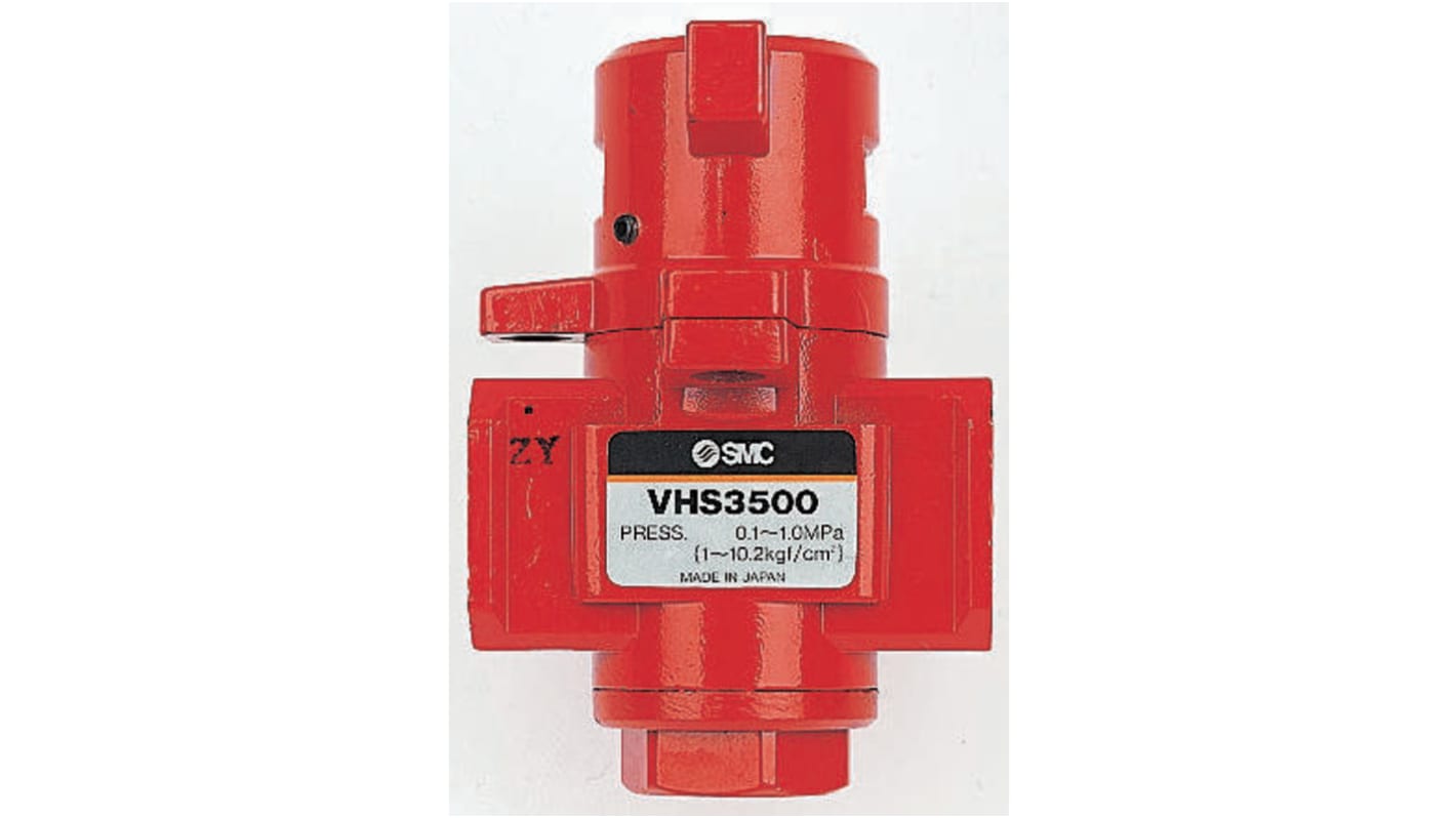 VHS4003 SMC Rotary Knob 3/2 Pneumatic Manual Control Valve VHS Series, Rc 3/8, 3/8in, III B RS