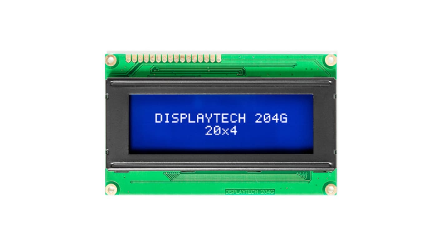 Displaytech 204G Monochrom LCD, Alphanumerisch Lichtdurchlässig