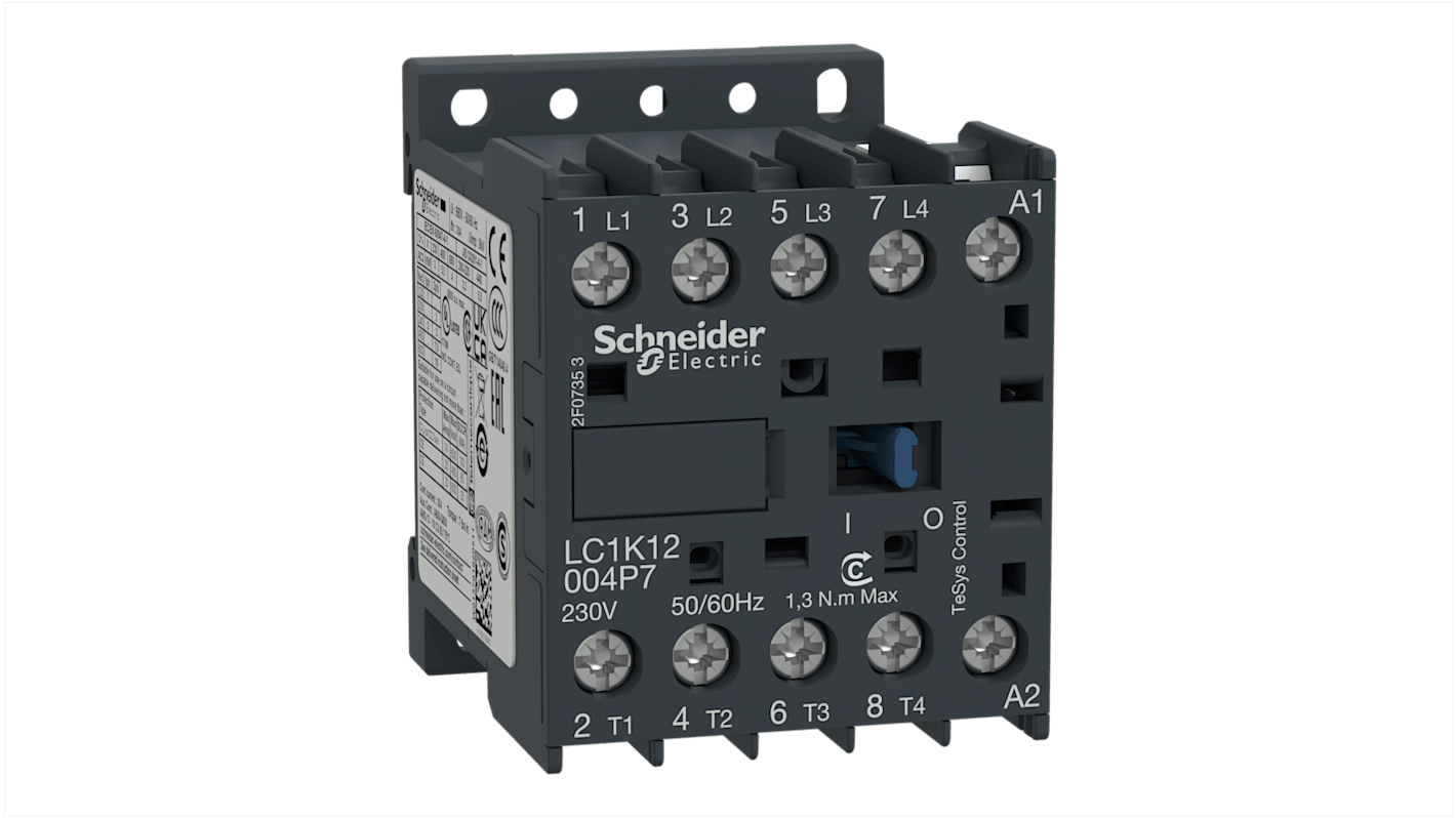 Schneider Electric TeSys K Leistungsschütz / 24 V ac Spule, 4 -polig 4 Schließer / 20 A, Umkehrend