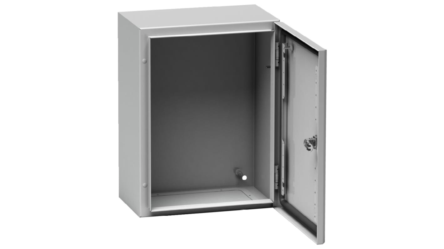 Schneider Electric Spacial S3D Series Grey Steel General Purpose Enclosure, IP66, IK10, Grey Lid, 600 x 400 x 200mm