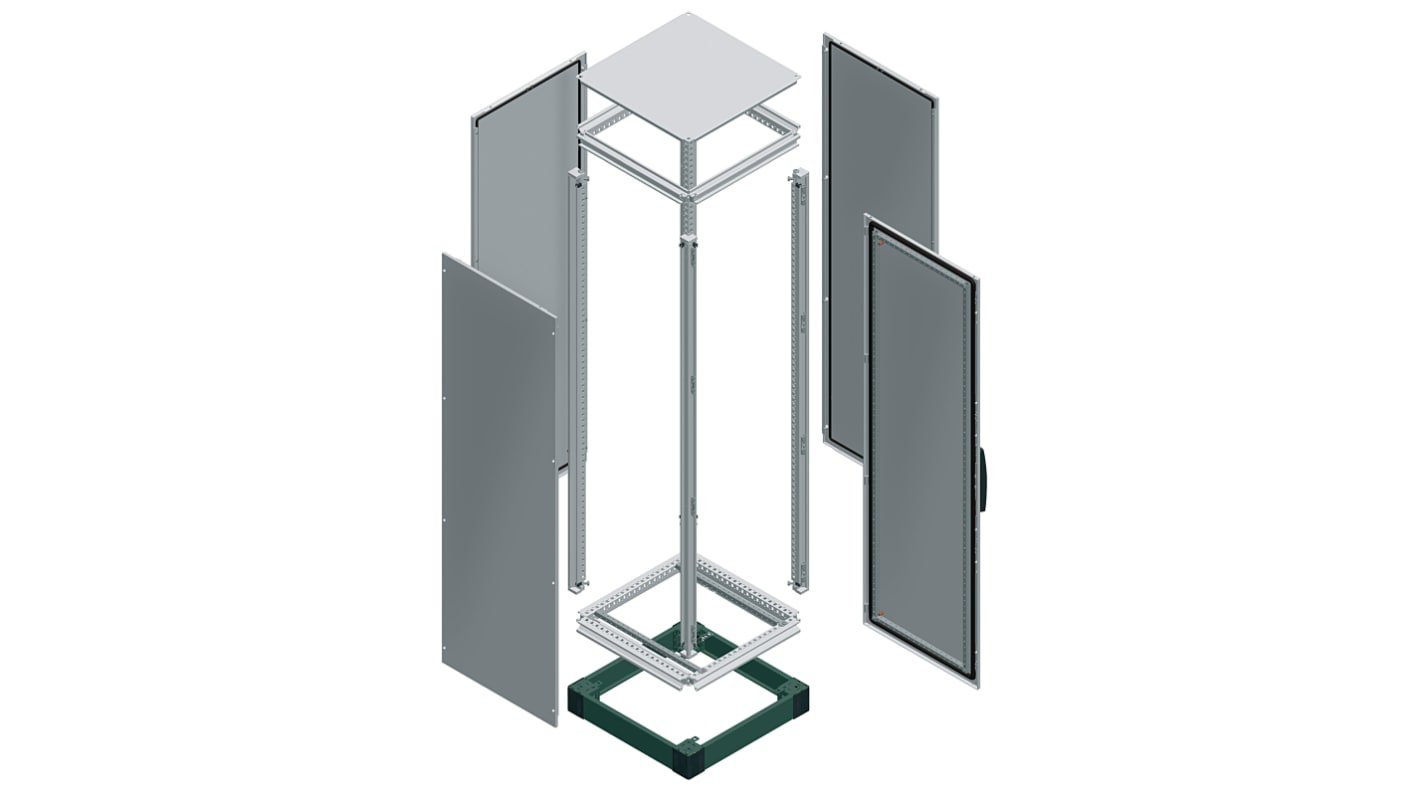 Schneider Electric NSYS Series RAL 7035 Top & Bottom Frame, 1800 H, 1m W For Use With Rear Panel