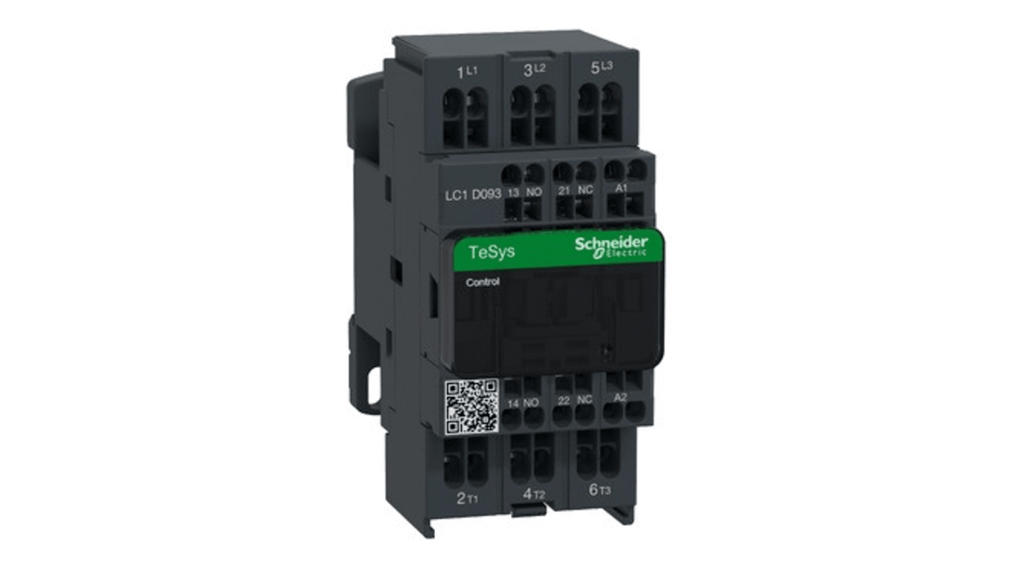 Contattore Schneider Electric, 3 poli, 1NO + 1NC, 9 A, 4 kW, bobina 415 V ac