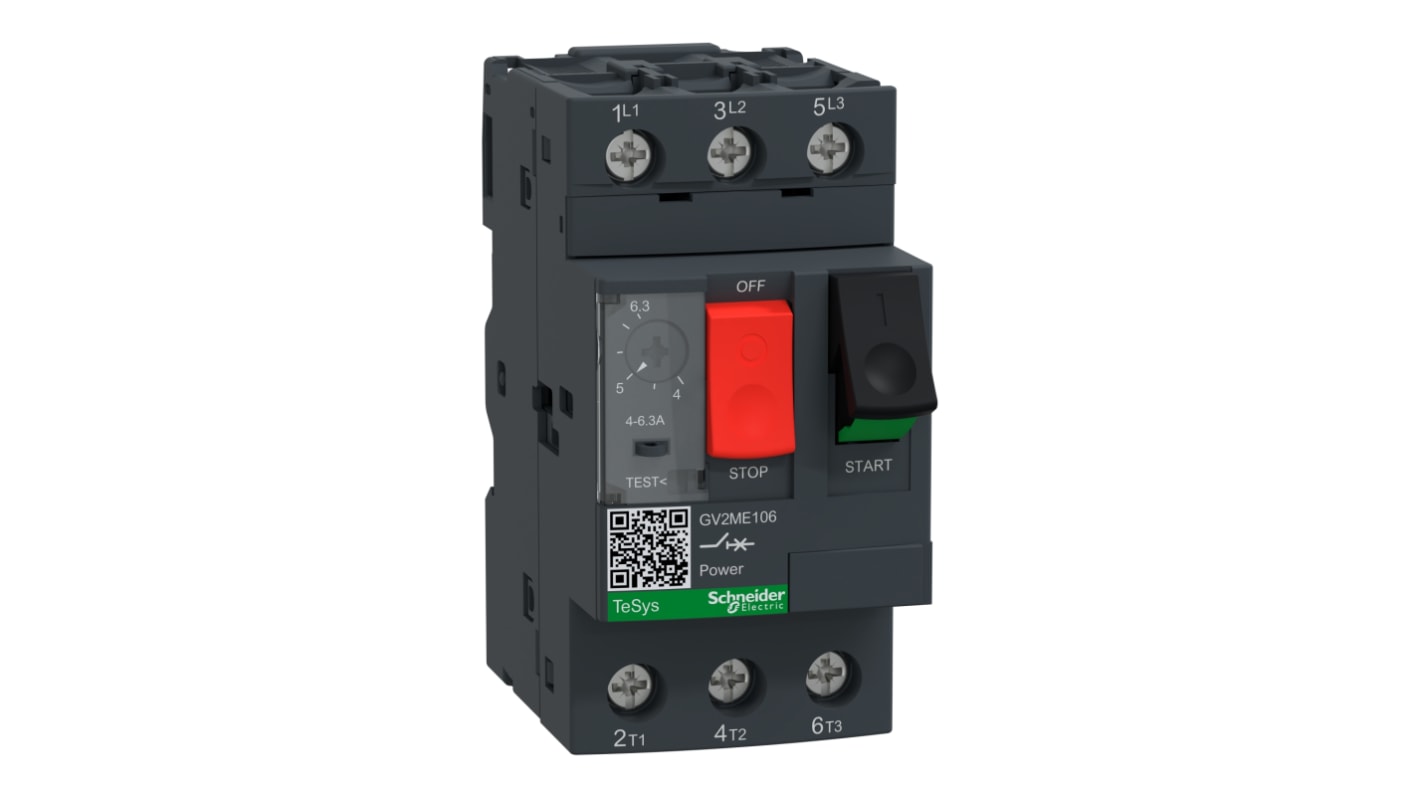 Guardamotor Schneider Electric TeSys GV2ME, 690 V, 4 → 6,3 A