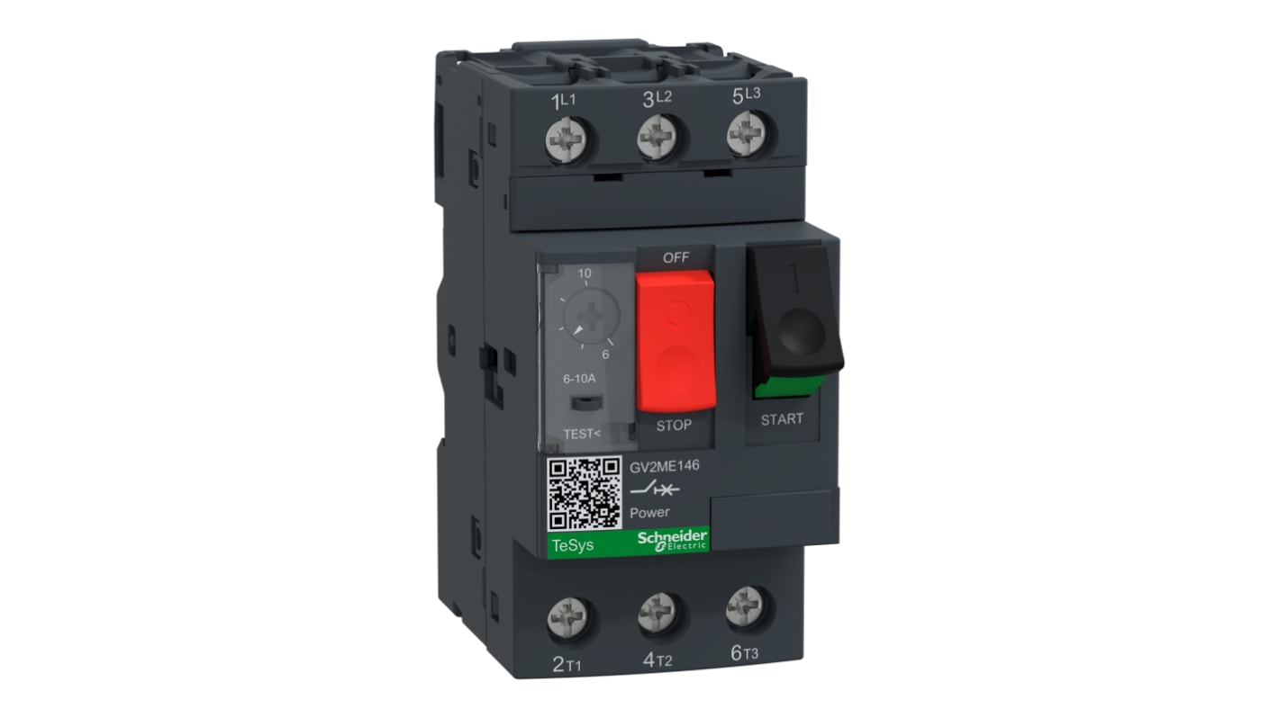 Guardamotor Schneider Electric TeSys GV2ME, 690 V, 6 → 10 A