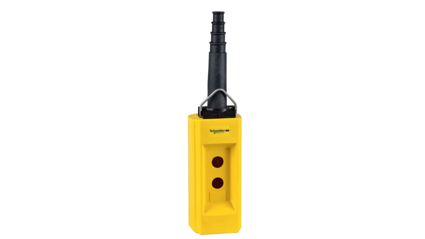 Schneider Electric Yellow GRP XACB Pendant Station Enclosure - 6 Hole 40mm Diameter