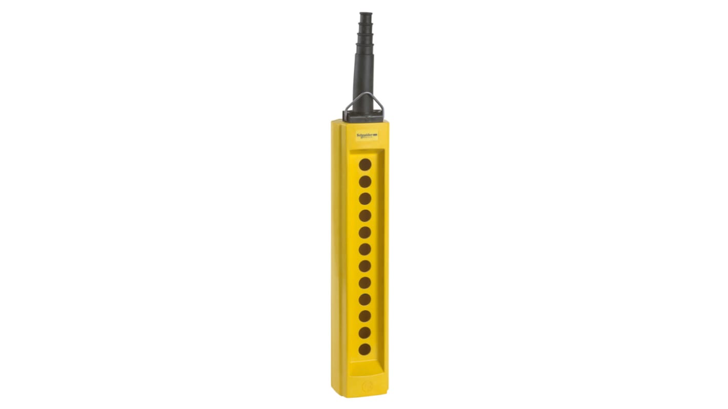 Schneider Electric Yellow GRP XACB Pendant Station Enclosure - 12 Hole 30mm Diameter