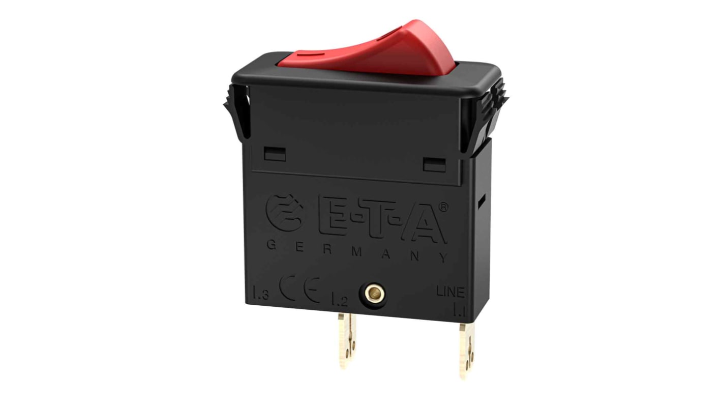 ETA Thermal Circuit Breaker - 3130 Single Pole 50 V dc, 250V ac Voltage Rating Snap In, 5A Current Rating