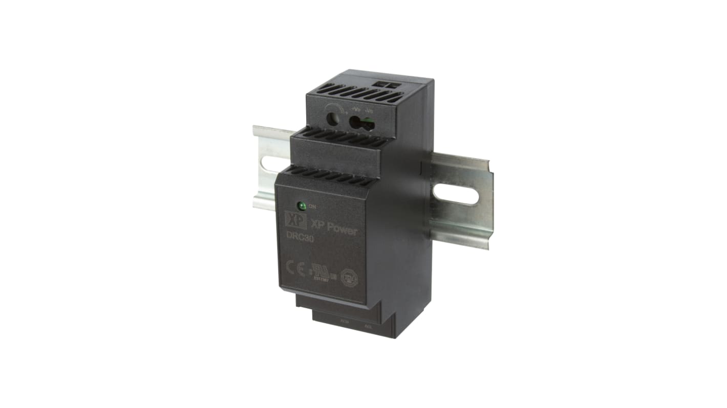 Fuente de alimentación de carril DIN XP Power DRC30 5V dc 3A