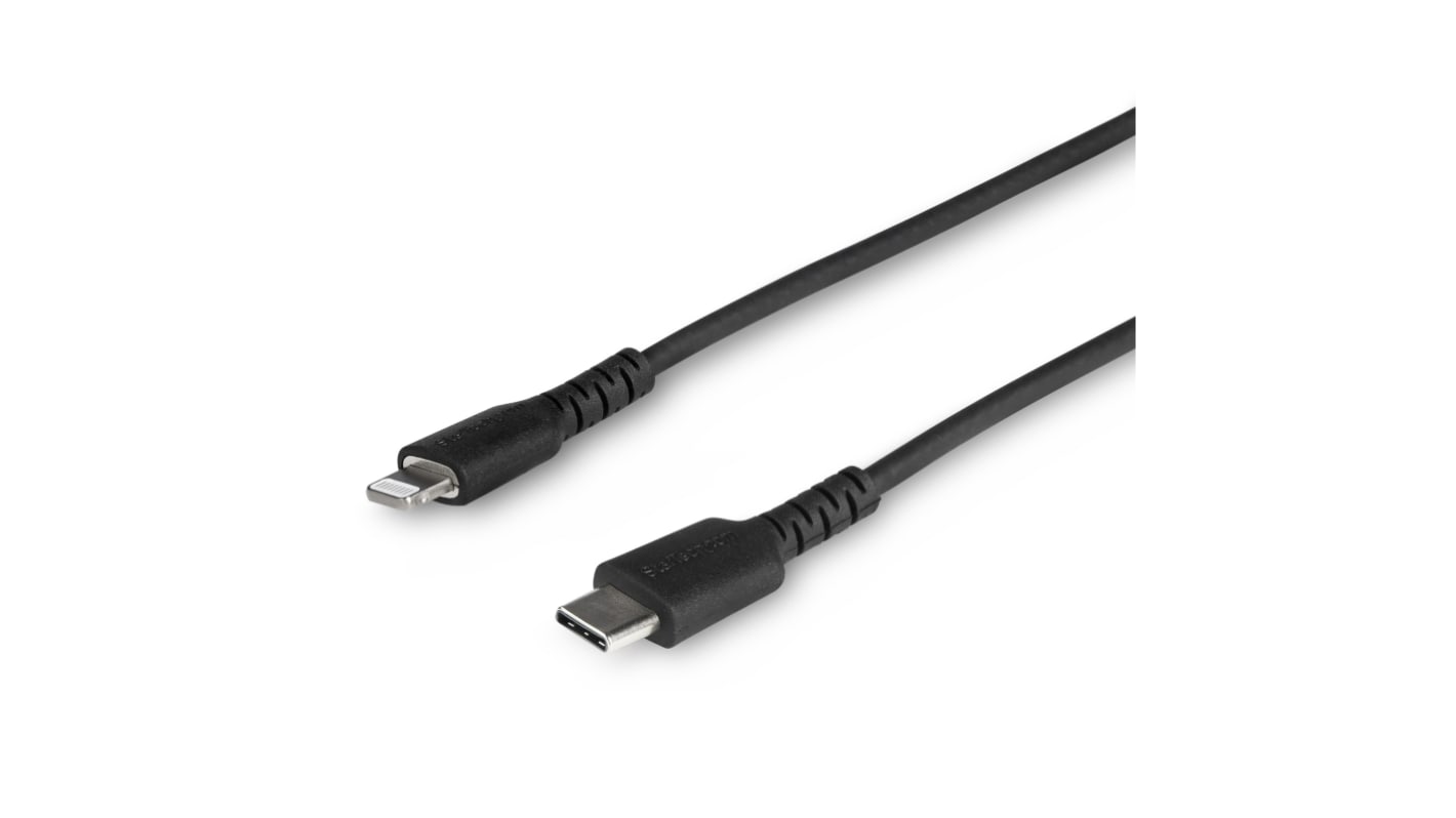 Cable USB 2.0 StarTech.com, con A. USB C Macho, con B. Lightning Macho, long. 1m, color Negro