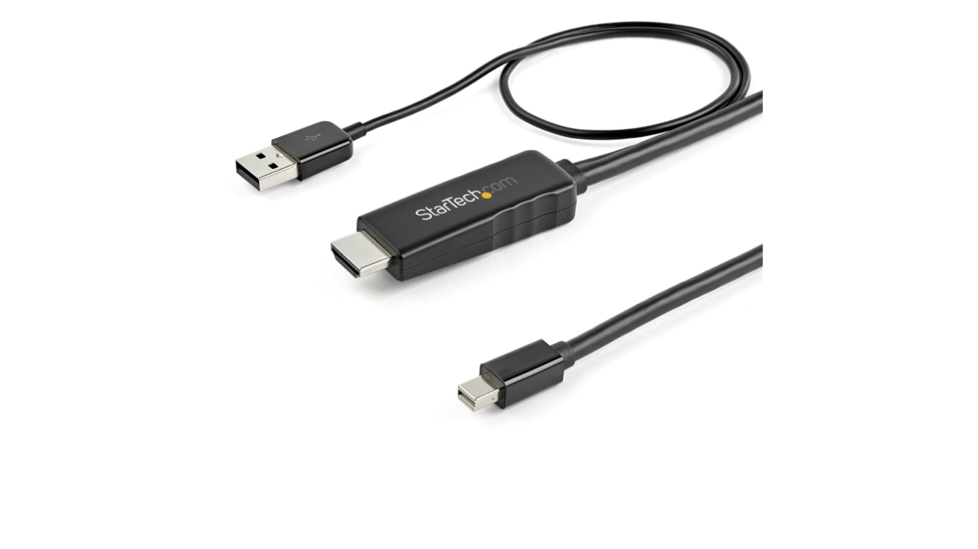 HD2MDPMM1M 2 port HDMI to Mini DisplayPort Adapter, 1m Length 4K Maximum