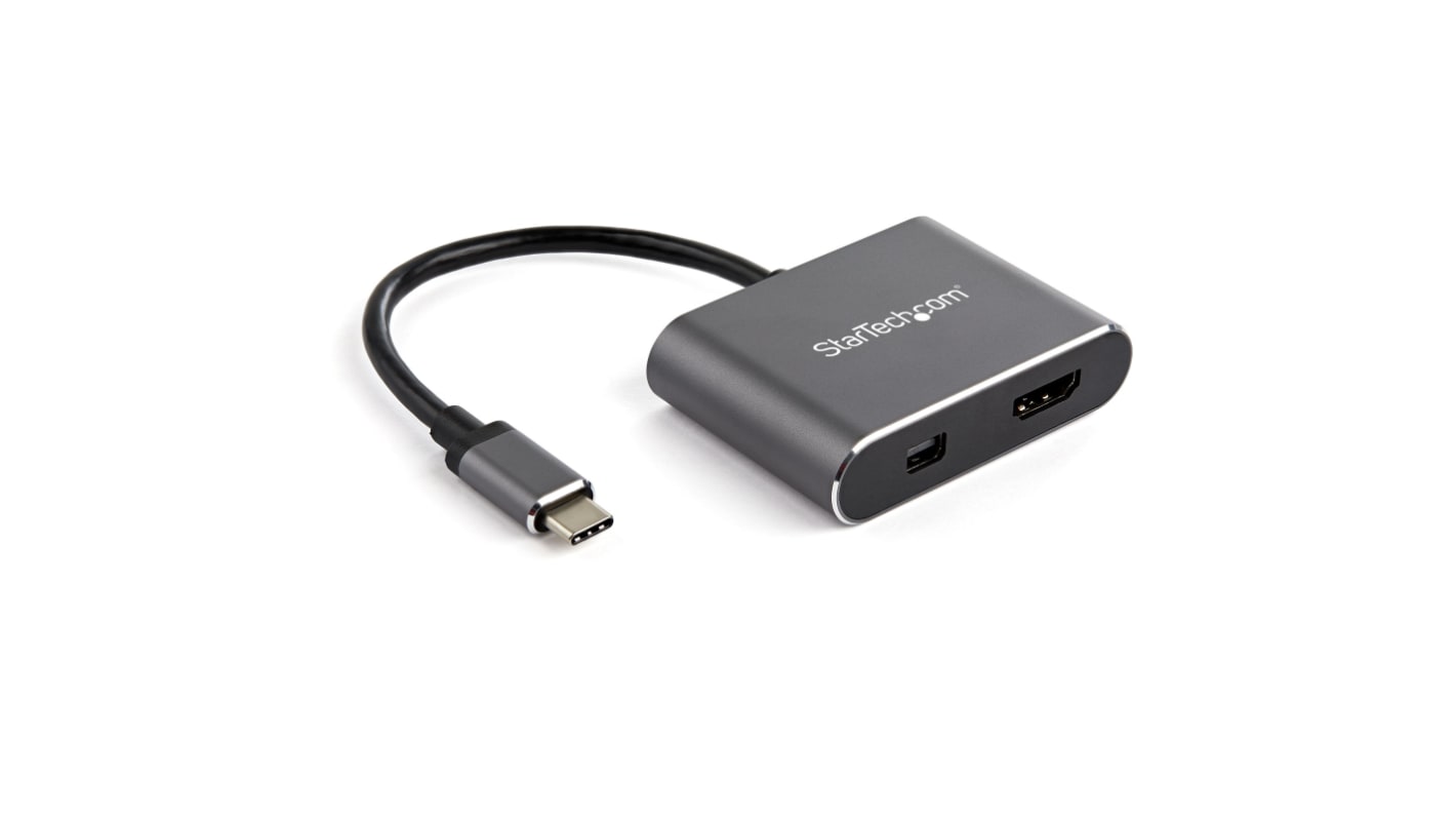 StarTech.com USB C to HDMI, Mini DisplayPort Adapter, USB C, 1 Supported Display(s) - 4K @ 60Hz