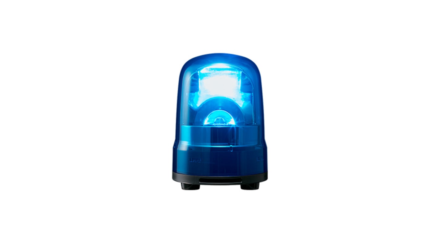 Patlite SK LED, Rundum-Licht Alarm-Leuchtmelder Blau / 88dB, 100 →240 VAC