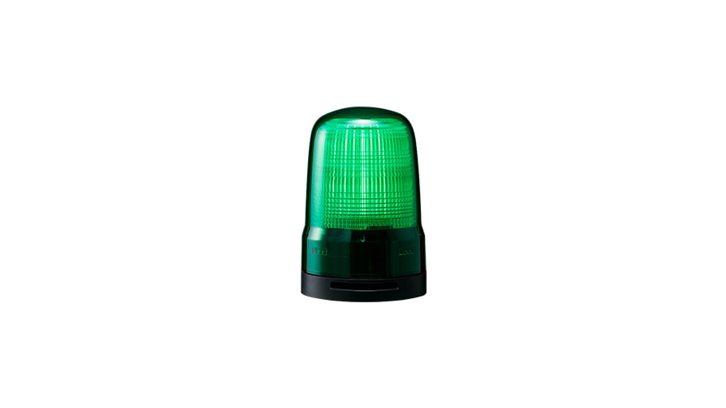 Indicator luminoso y acústico LED Patlite SL, 12→24 VDC, Verde, Continuo, Parpadeante Triple destello, IP66