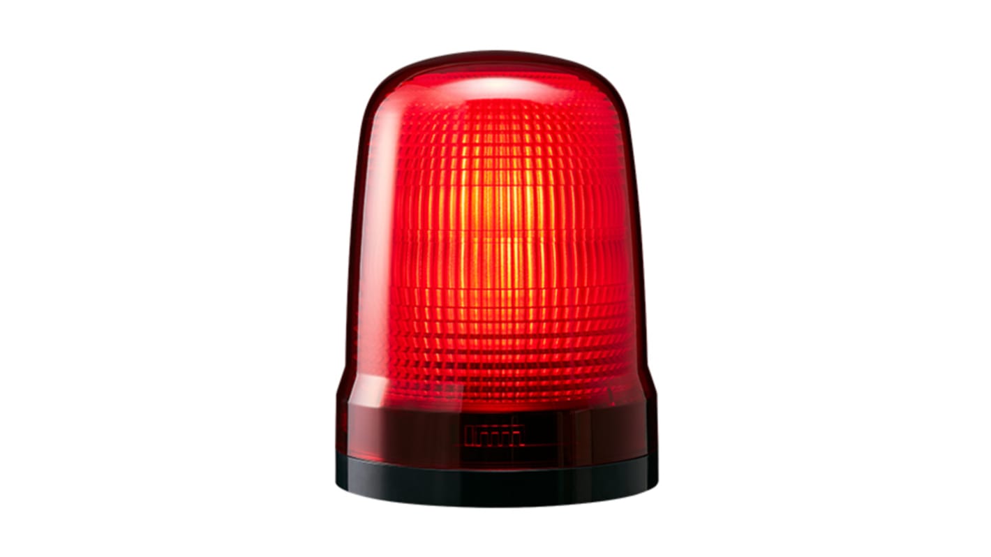 Patlite SL Series Red Flashing Beacon, 12→24 VDC, Base Mount, LED Bulb, IP66