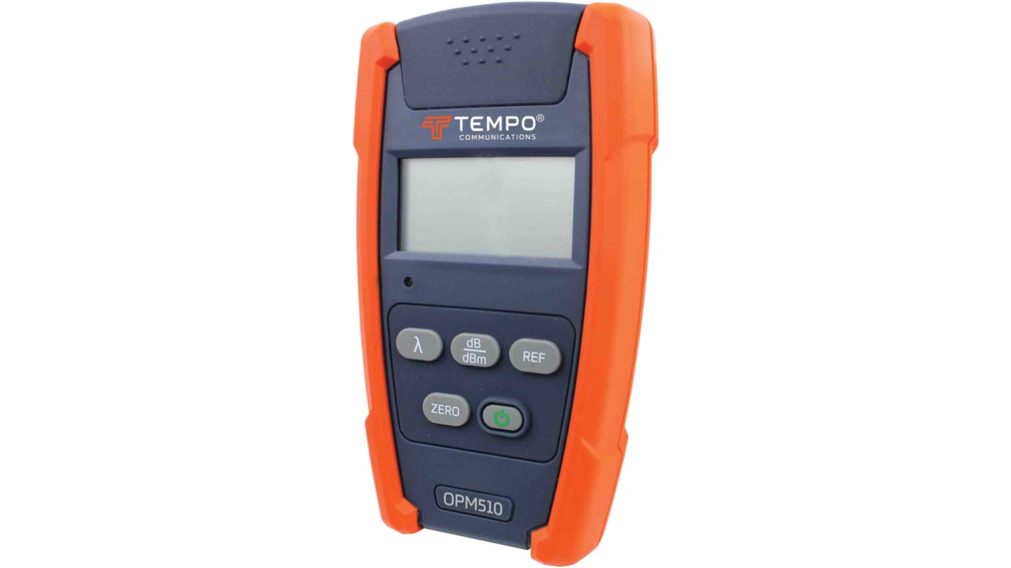 Tempo, , Fiber testudstyr OPM510 Fiberoptisk effektmåler, Single mode og multimode 850 nm, 1300 nm, 1310 nm, 1490 nm,