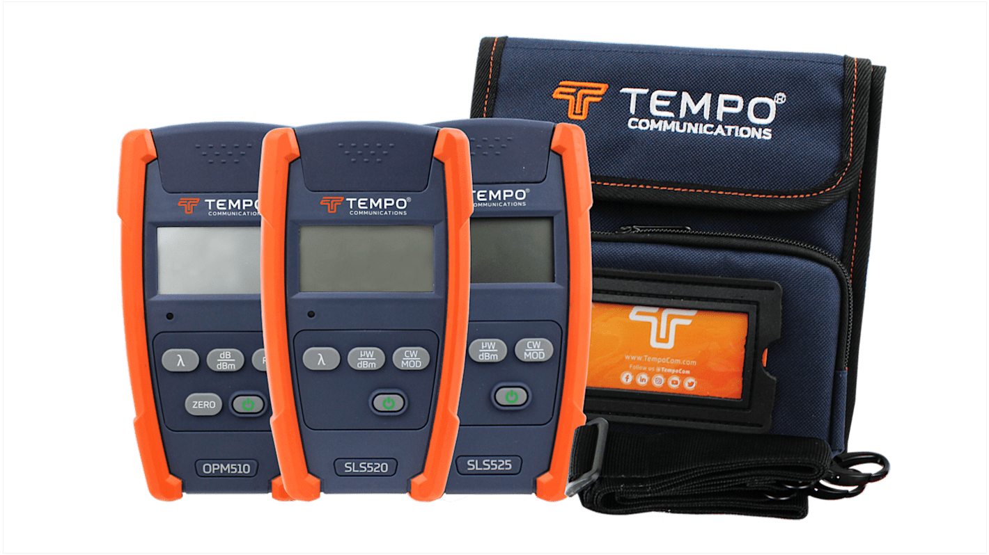 Tempo OPM510, SLS520, SLS525 Single Mode & Multimode Fibre Optic Test Kit