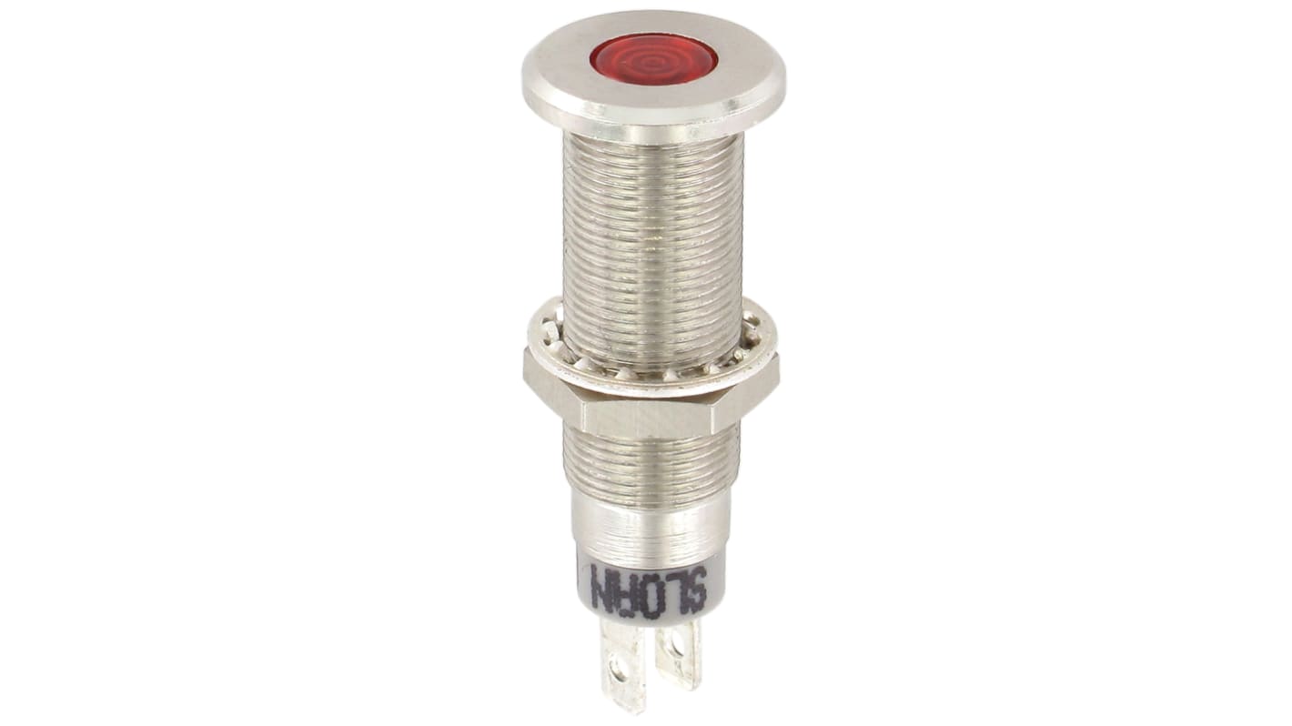 Sloan Red Panel Mount Indicator, 1.7V dc, 8.2mm Mounting Hole Size, Solder Tab Termination