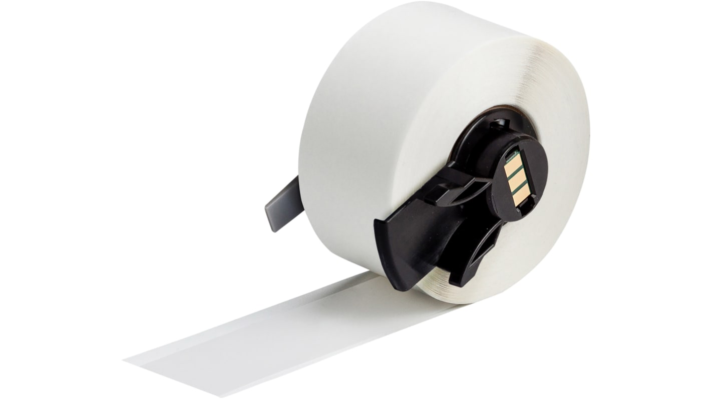 Brady B-595 Vinyl White Label Roll, 25.4mm Width