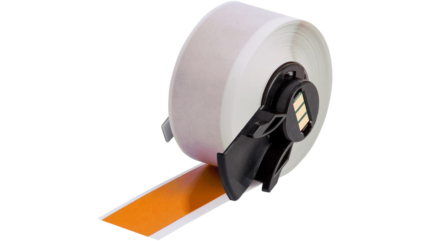 Brady B-595 Vinyl White Label Roll, 25.4mm Width