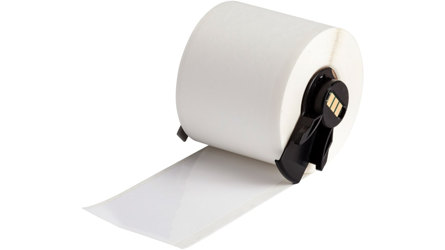 Brady B-595 Vinyl White White Print Label Roll, 50.8mm Width