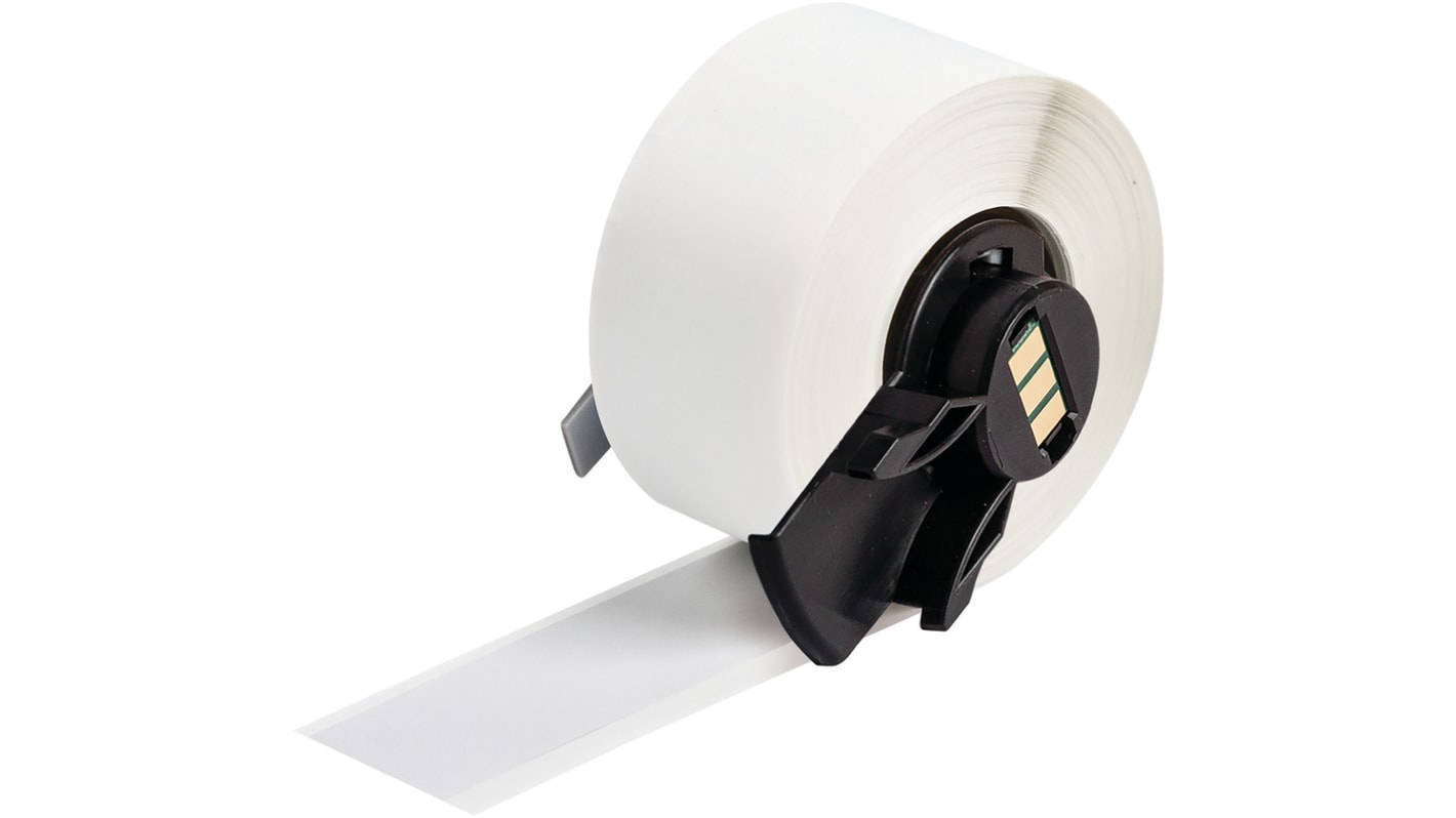 Brady B-595 Vinyl White Label Roll, 12.7mm Width