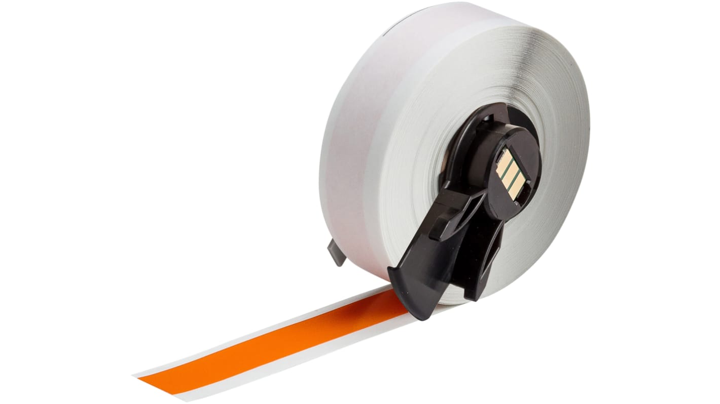 Brady B-595 Vinyl White Label Roll, 12.7mm Width