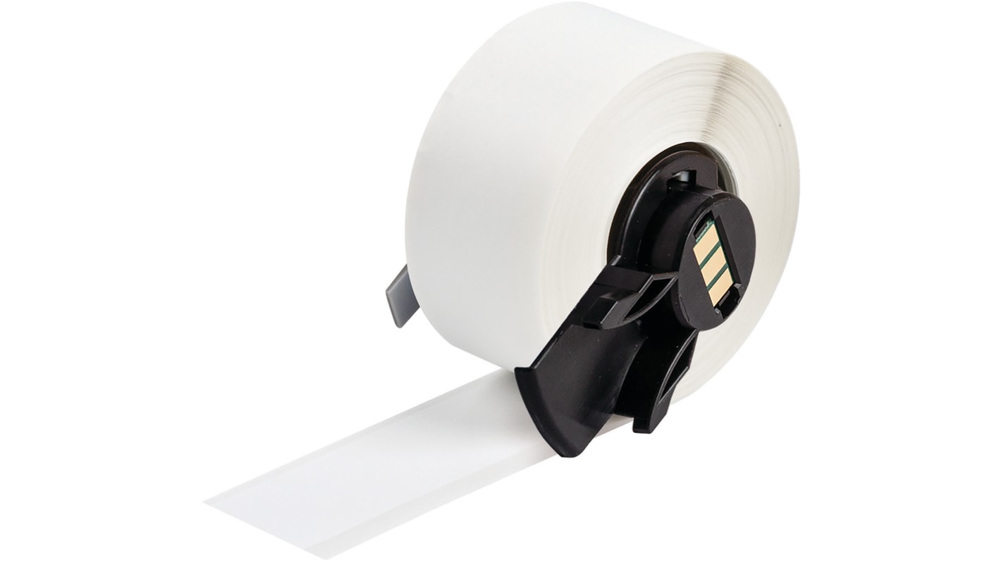 Brady B-595 Vinyl White White Print Label Roll, 12.7mm Width