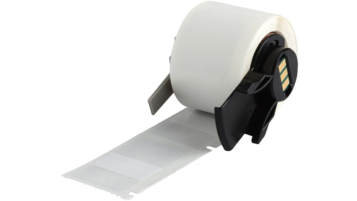 Brady B-427 Self-laminating Vinyl Transparent/White Label Roll, 25.4mm Width, 44.45mm Height, 100 Qty