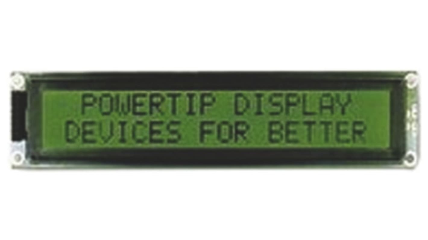 Display monocromatico LCD Powertip, Alfanumerico, 2x20 caratteri