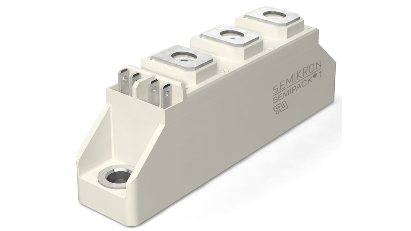 SCR modulo diodo/tiristore Diodo, SCR Semikron, SEMIPACK1, 5 Pin, 95A, 1200V, Montaggio a pannello