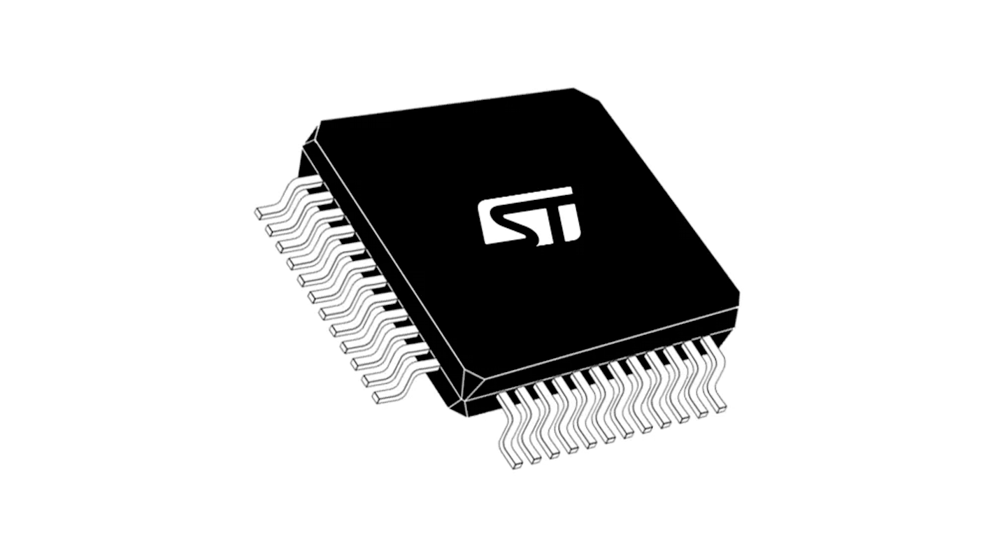 Microcontrolador MCU STMicroelectronics STM32G491CET6, núcleo ARM Cortex M4 de 32bit, 48MHZ, LQFP de 48 pines