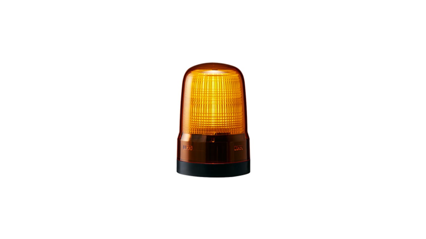 Patlite SF Series Amber Multiple Effect Beacon, 12→24 VDC, Base Mount, LED Bulb, IP66