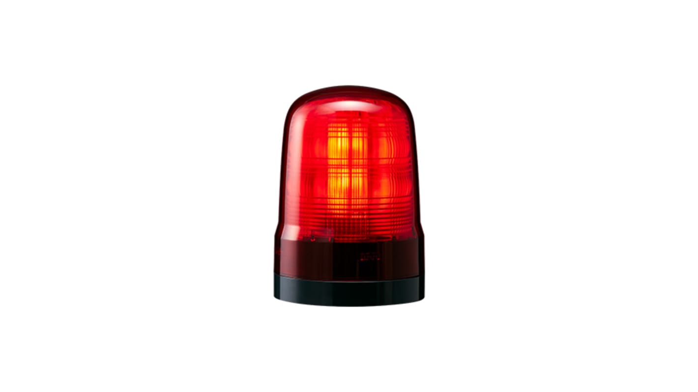 Patlite SF Series Red Multiple Effect Beacon, 100→ 240 VAC, Base Mount, LED Bulb, IP66