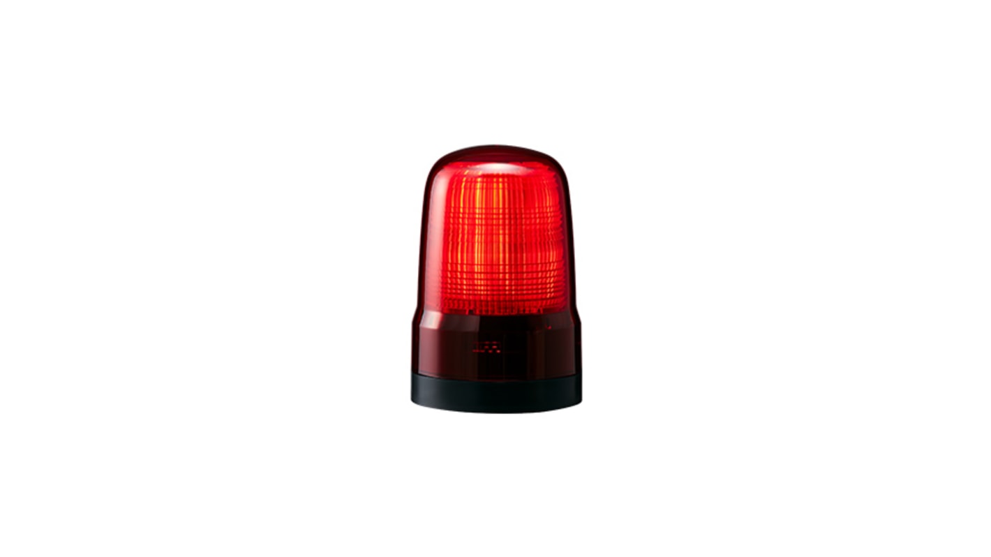 Patlite SL Series Red Flashing Beacon, 12→24 VDC, Base Mount, LED Bulb, IP66