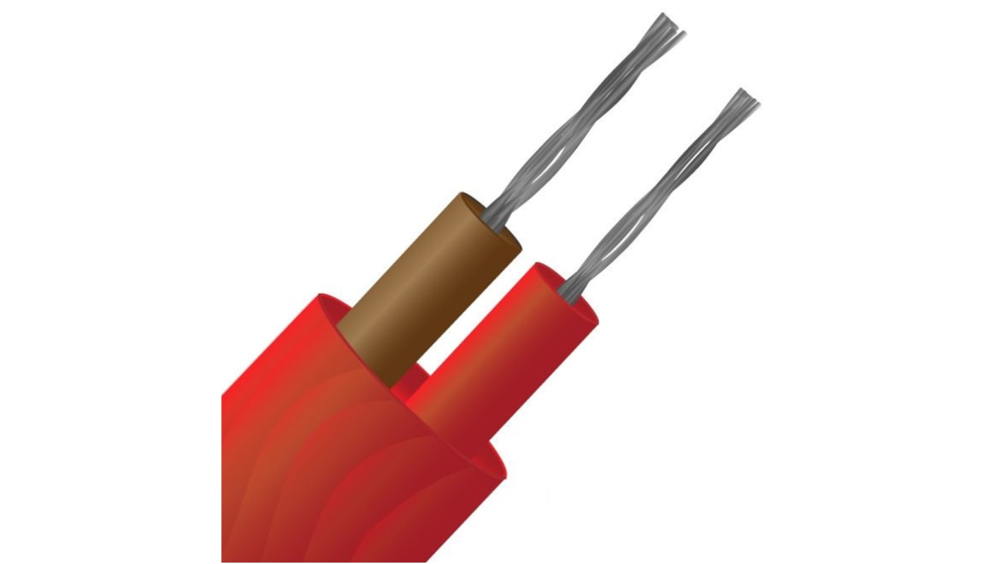 RS PRO Ungeschirmt 7/0,2mm PVC-isoliert Thermoelement Kabel/Draht für Thermoelement Typ K, L. 50m, max. +105°C