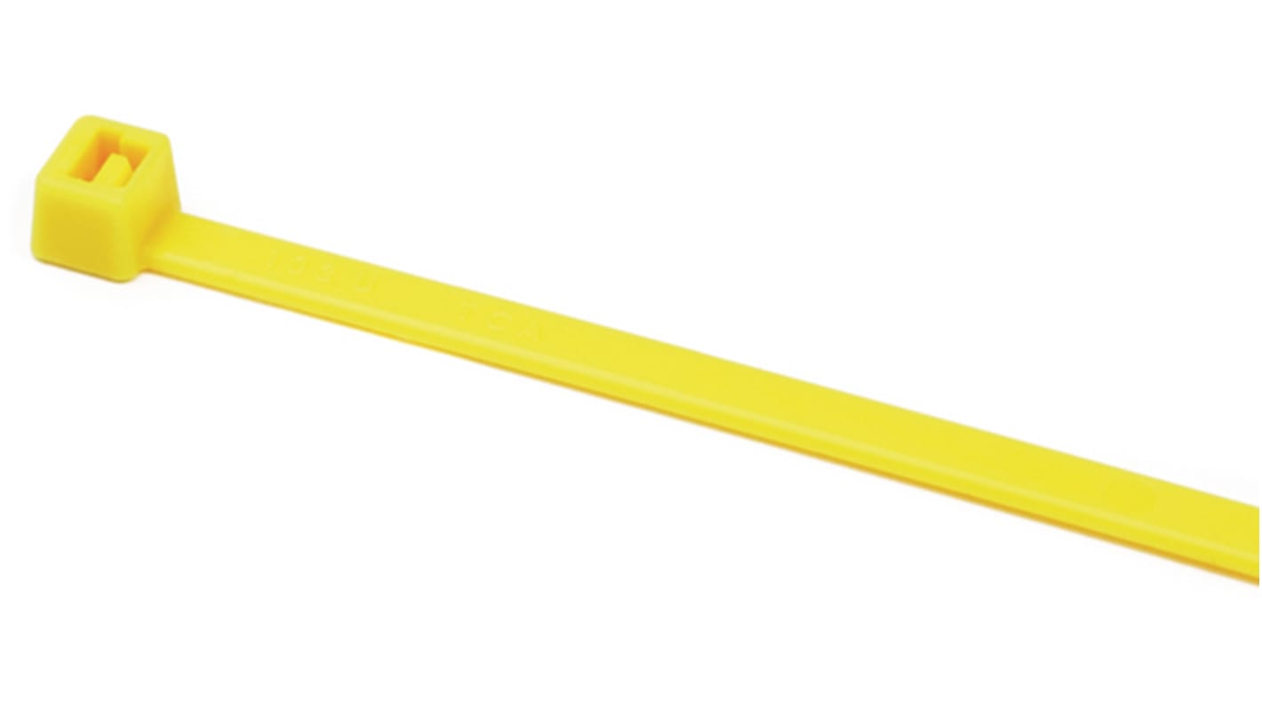 Serre-câbles HellermannTyton MCT50L 380mm x 4,7 mm Jaune en Polyamide 6.6 (PA66)