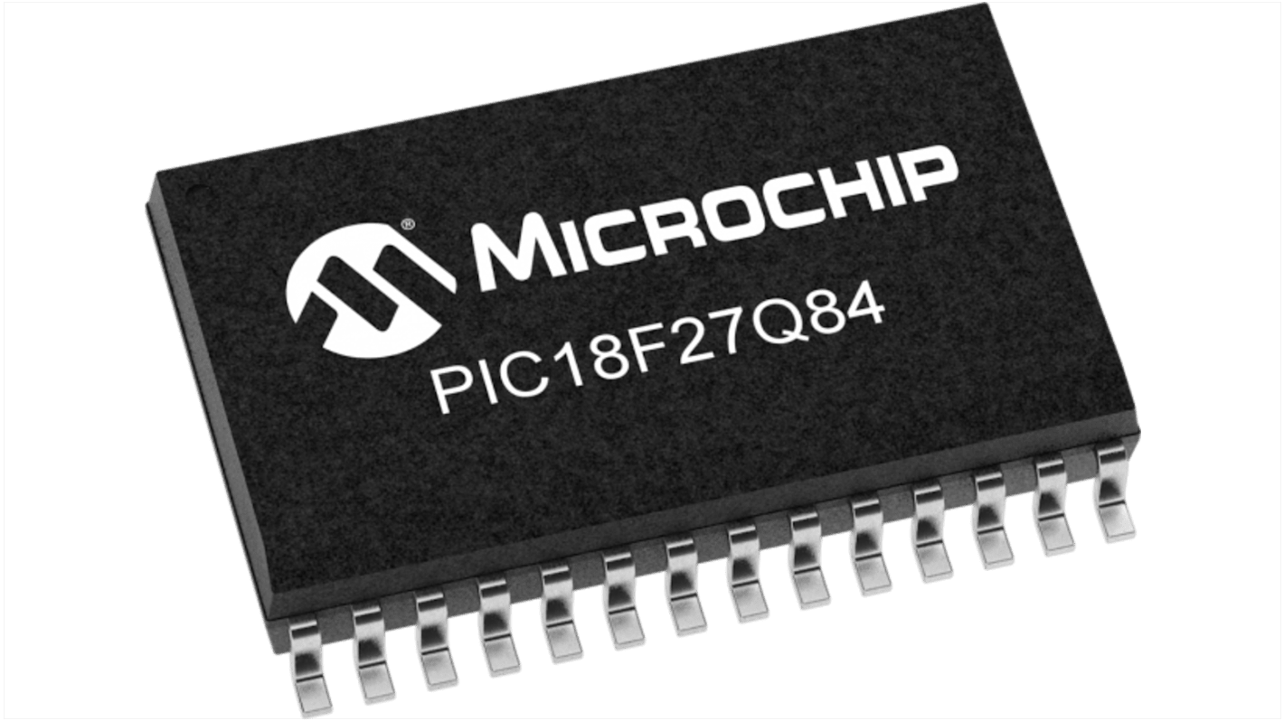 Microchip PIC18F27Q84-I/SO, 8bit PIC Microcontroller, PIC18F, 64MHz, 128 kB Flash, 28-Pin SOIC