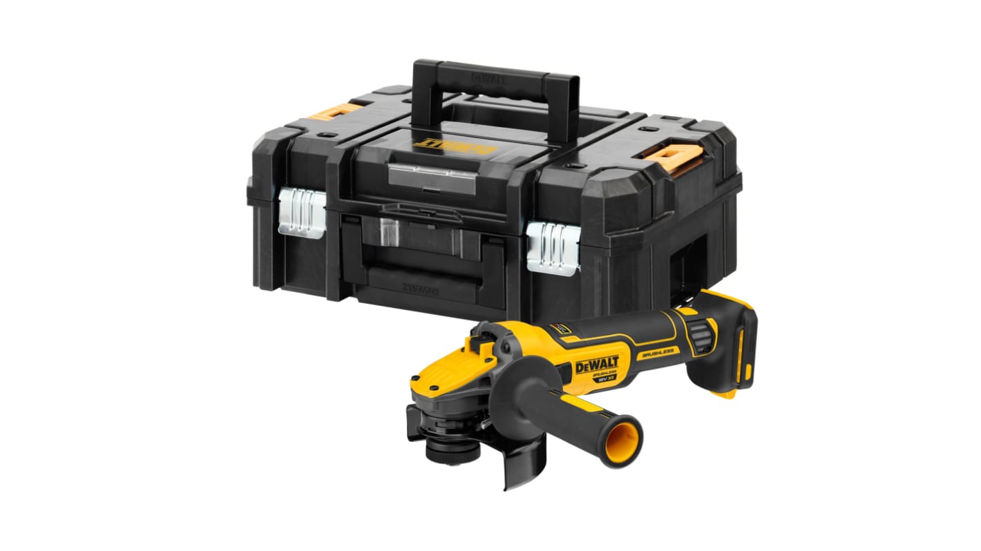 Amoladora angular DeWALT DCG409NT-XJ a batería de 18V 1.6kW, diámetro de disco 125mm, 9000rpm