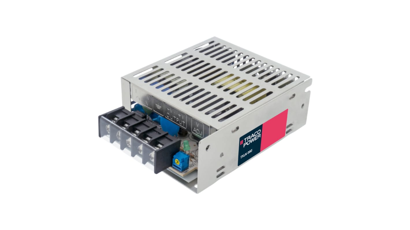 Alimentatore switching TRACOPOWER TXLN 060-115, 60W, ingresso 88 → 264V ca, uscita 15V cc, 4A TXLN