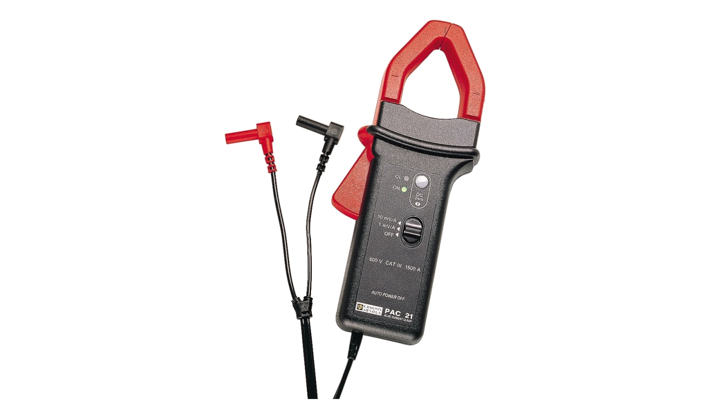 Chauvin Arnoux PAC21 Clamp Meter, 1.4kA dc, Max Current 1kA ac CAT III 600 V, CAT IV 300 V