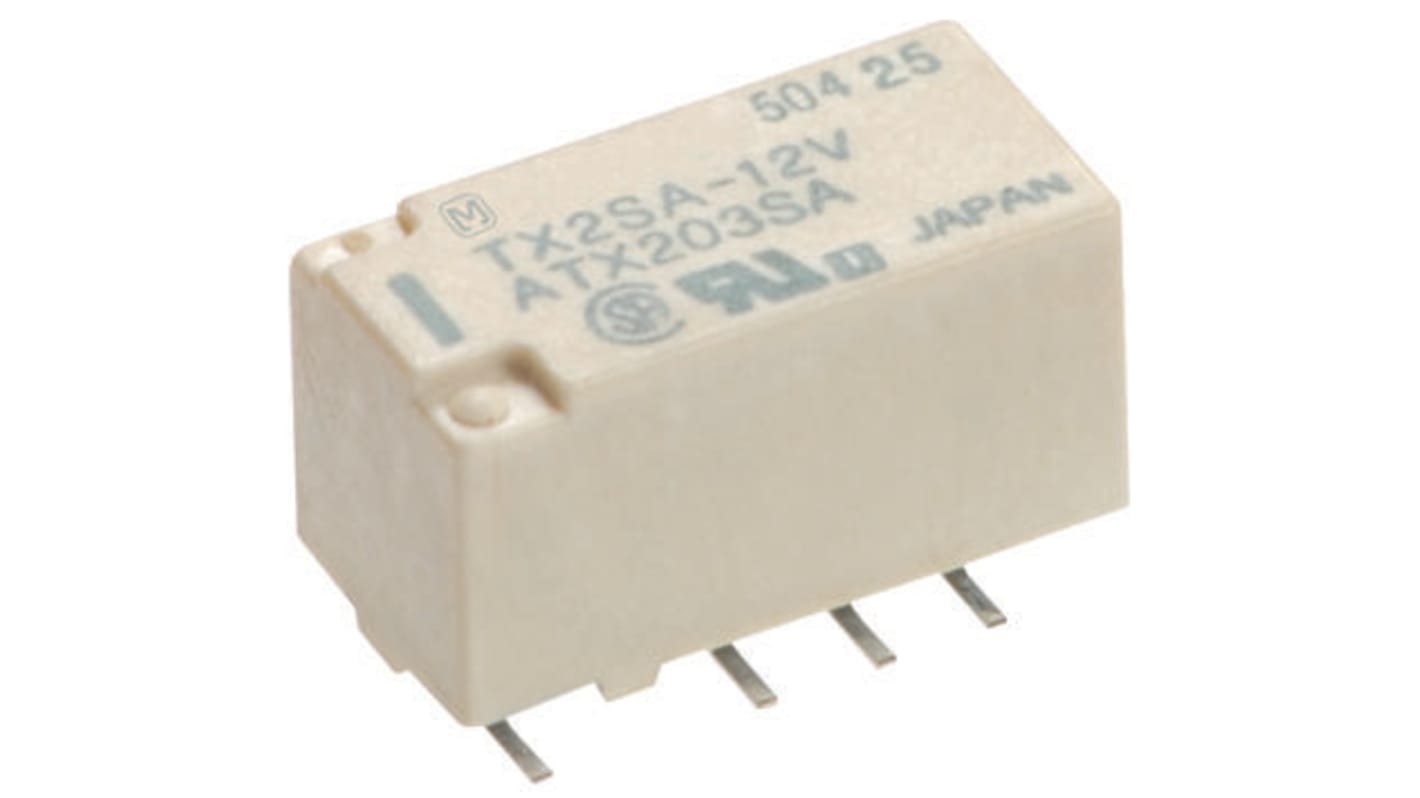 Panasonic Surface Mount Signal Relay, 12V dc Coil, 2A Switching Current, DPDT