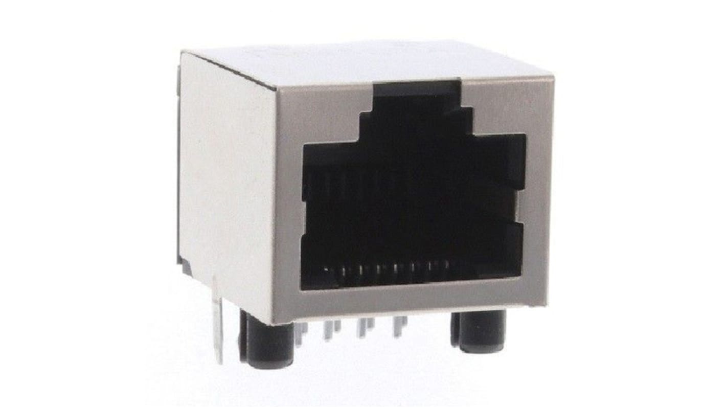 Conector RJ45 Hembra Amphenol serie RJHSE, de 8P8C vías, apantallado